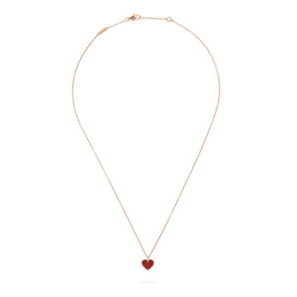 ˇShow YourselfˇSWEET CLOVER CARNELIAN HEART NECKLACE